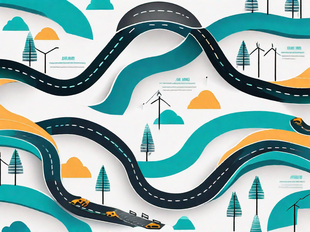 A winding road representing the customer journey