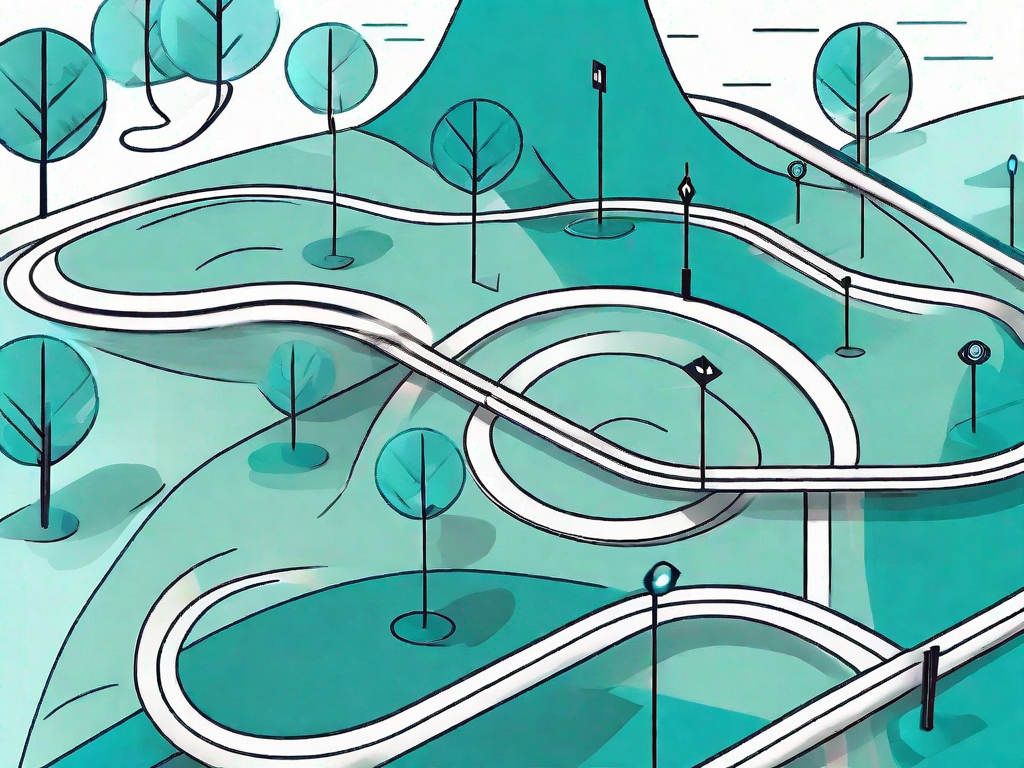 A winding path symbolizing the customer journey