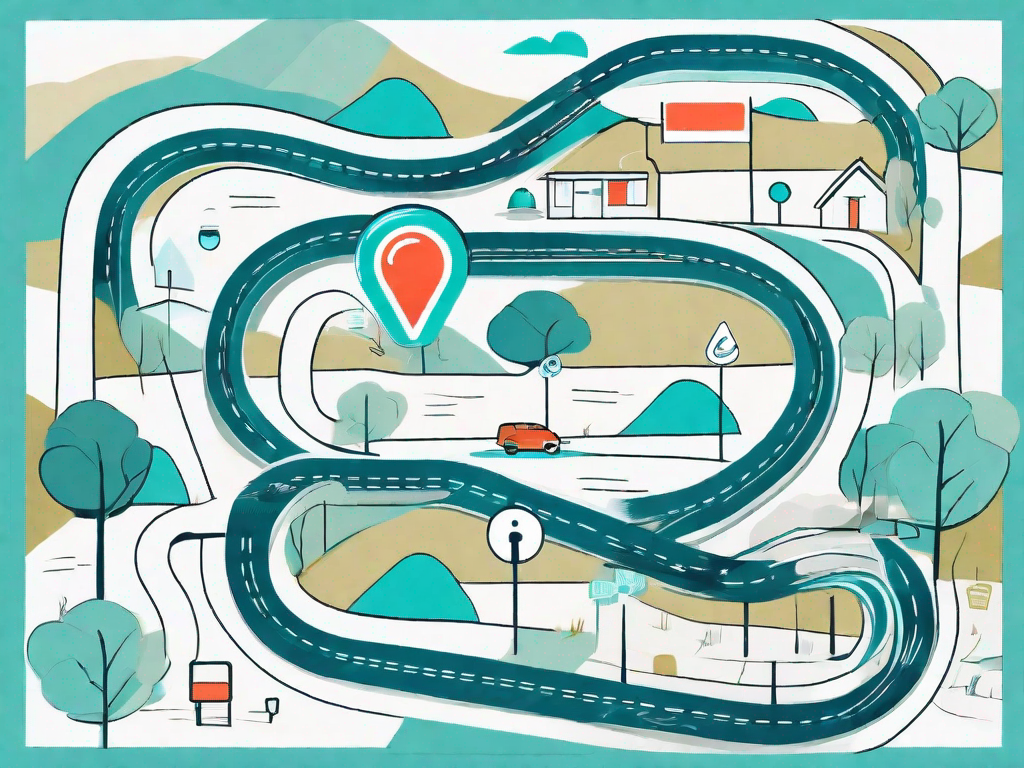 A winding road representing the customer journey