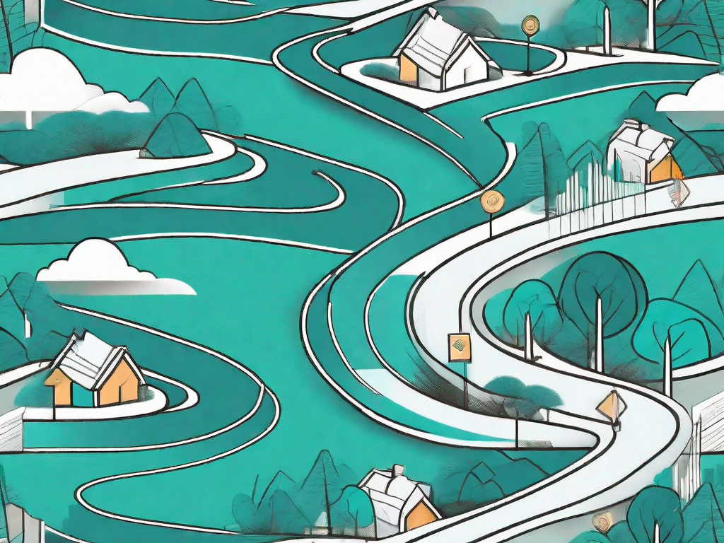 A winding road representing the customer journey