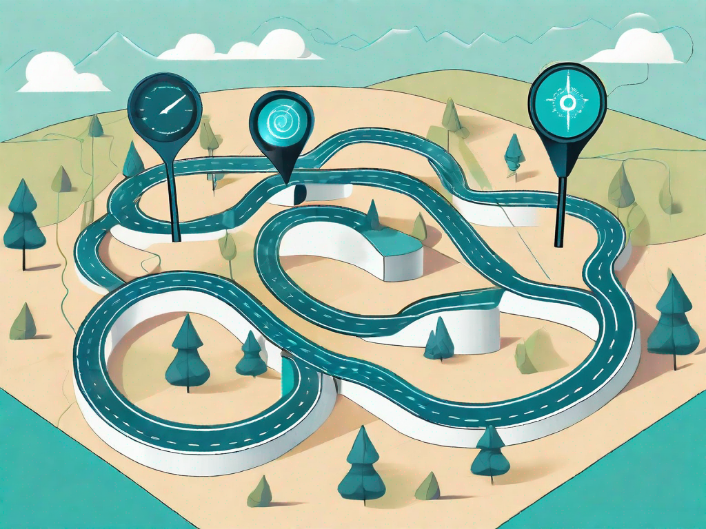 A winding road representing the customer journey