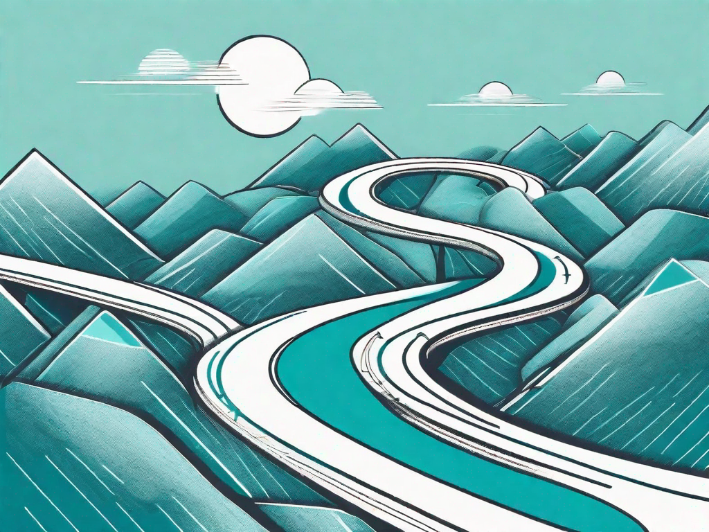 A winding road representing the customer journey