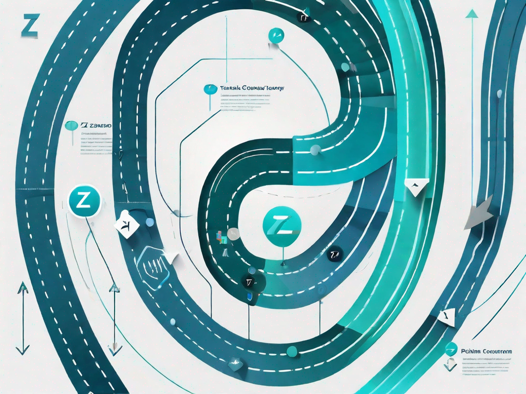 A winding path representing the customer journey