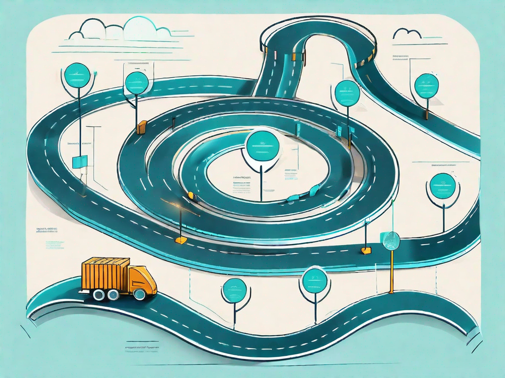 A winding road representing the customer journey