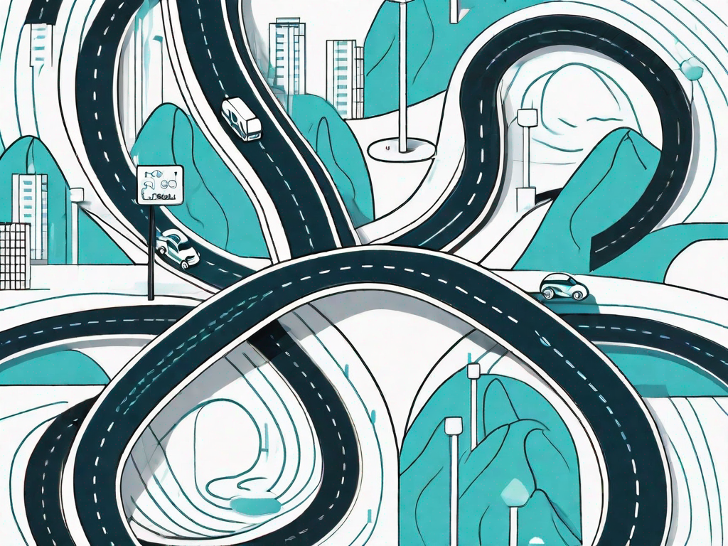 A winding road representing the customer journey