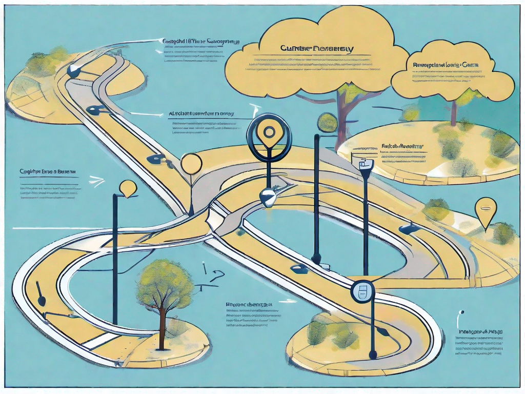 A roadmap representing the customer journey