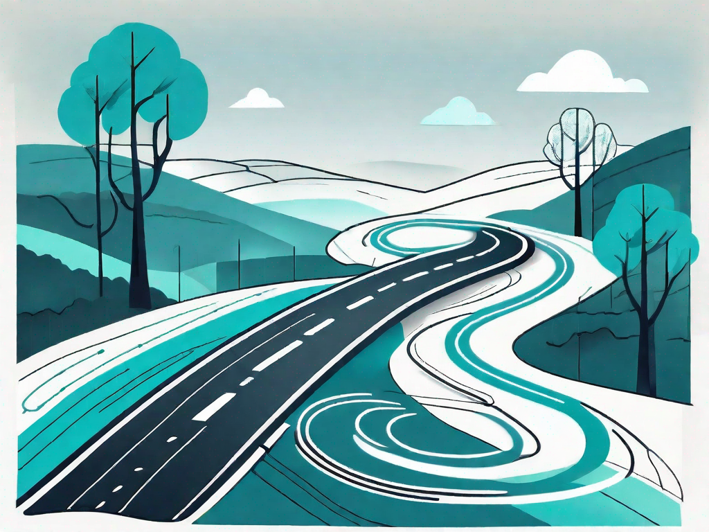 A winding road representing the customer journey