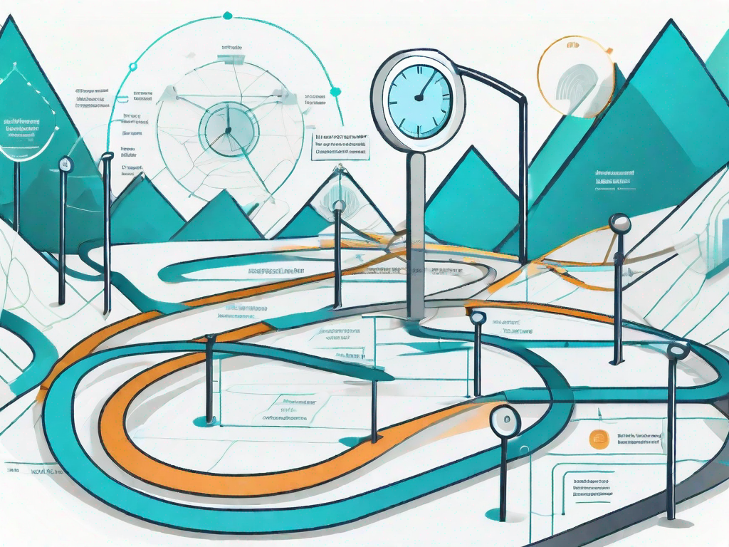 A winding path representing the customer journey