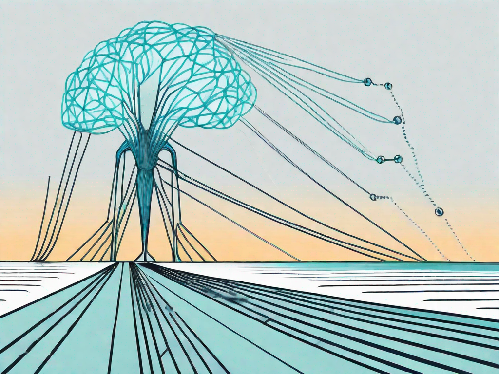 A neural network model symbolically guiding a customer along a path