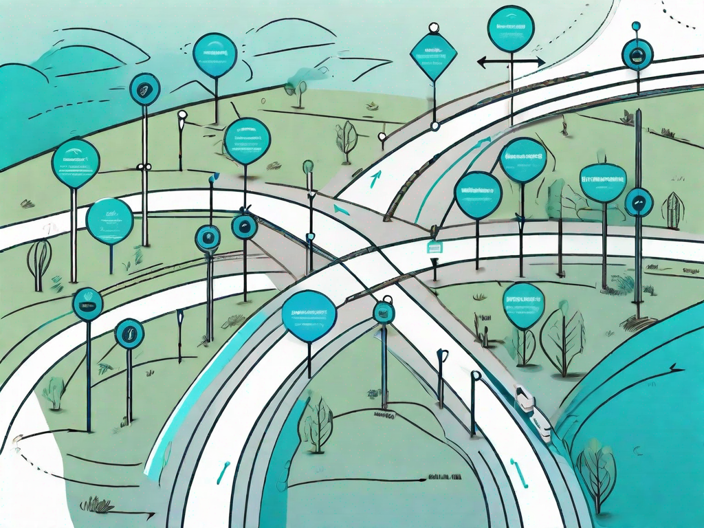 A roadmap with various clusters of points