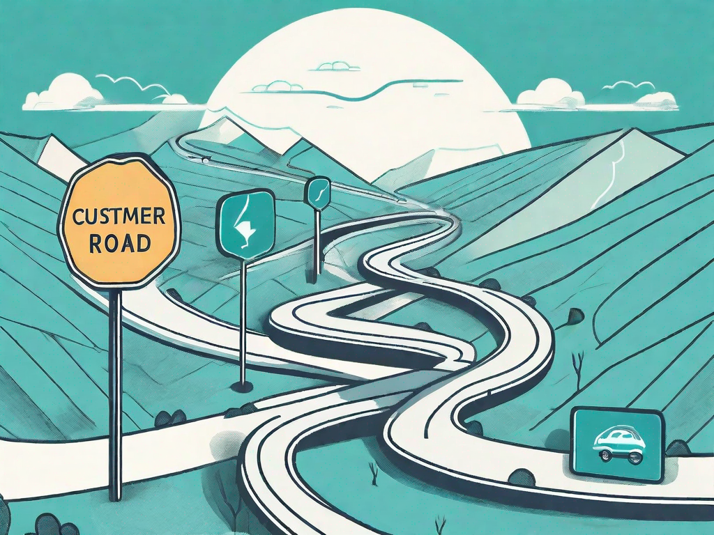 A winding road representing the customer journey