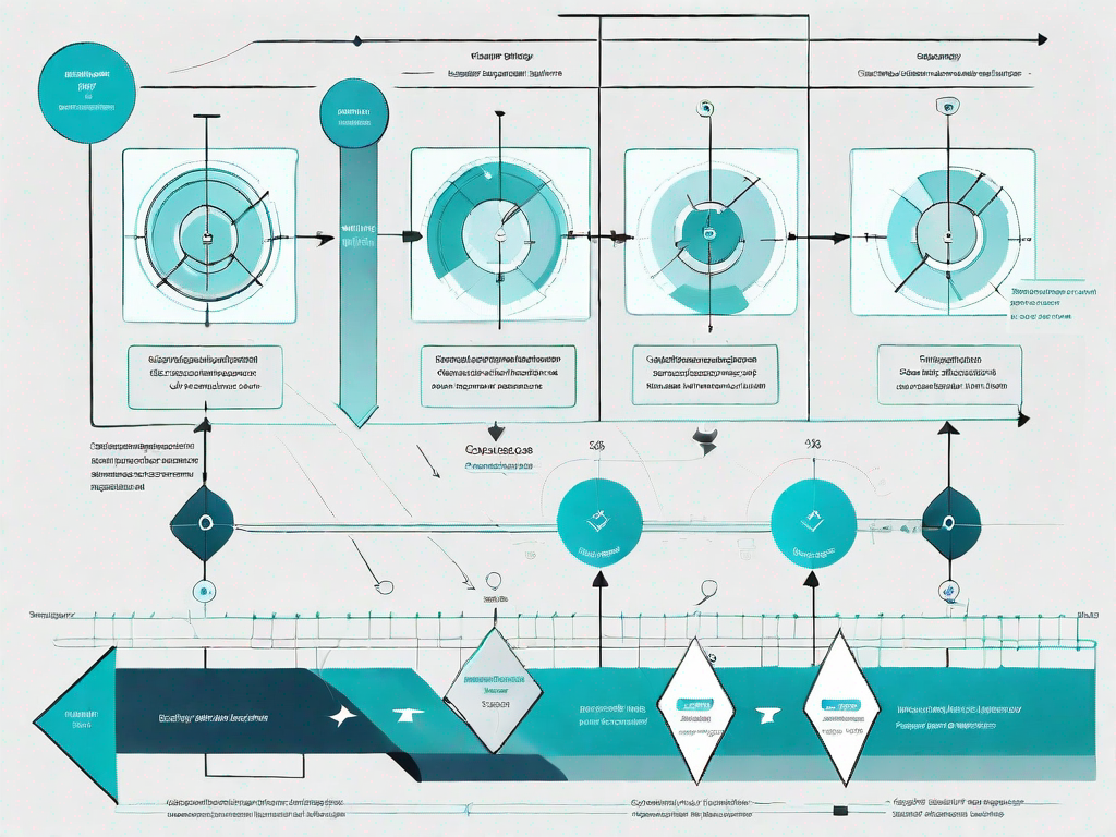 A customer journey map with various stages