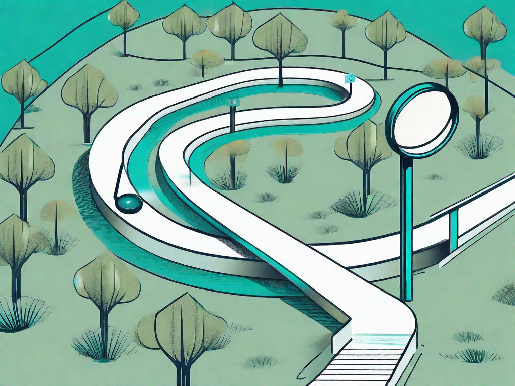 A winding path symbolizing the customer journey