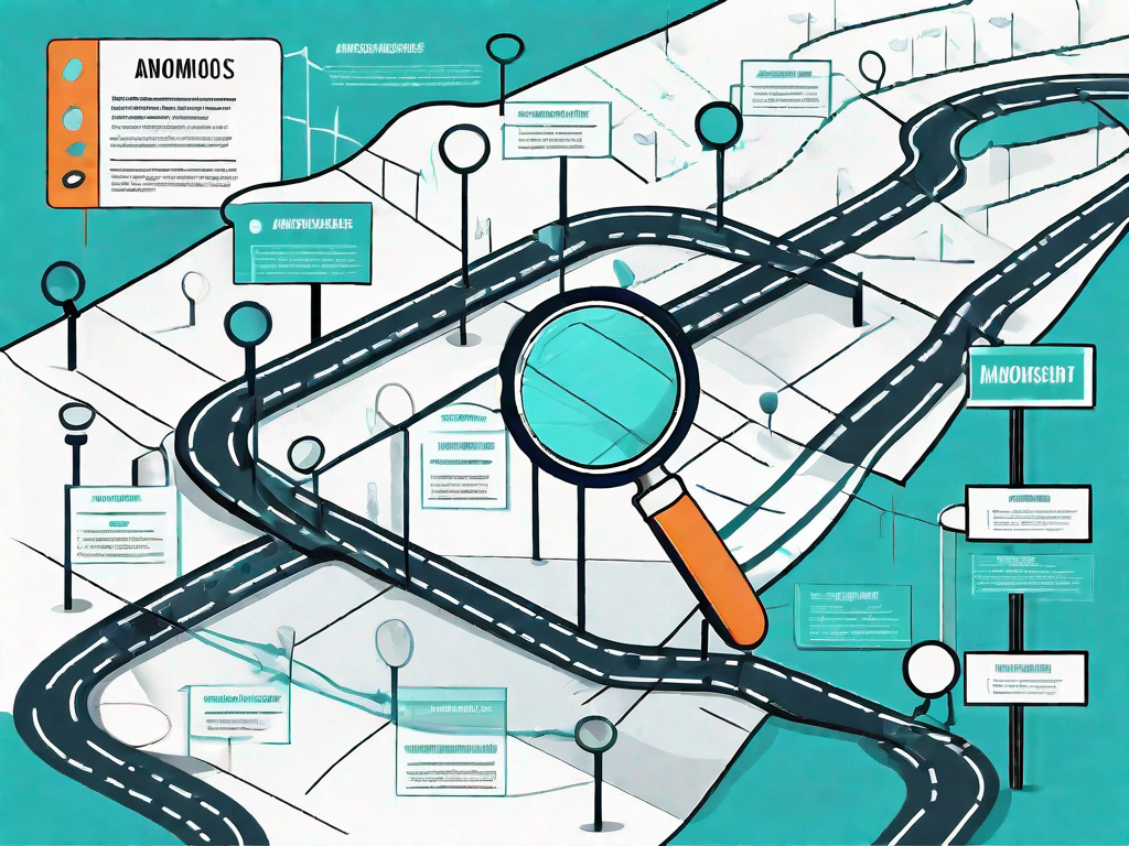 A road map with various stages marked