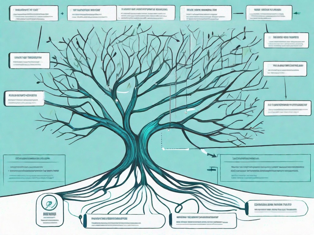 A symbolic customer journey represented as a decision tree