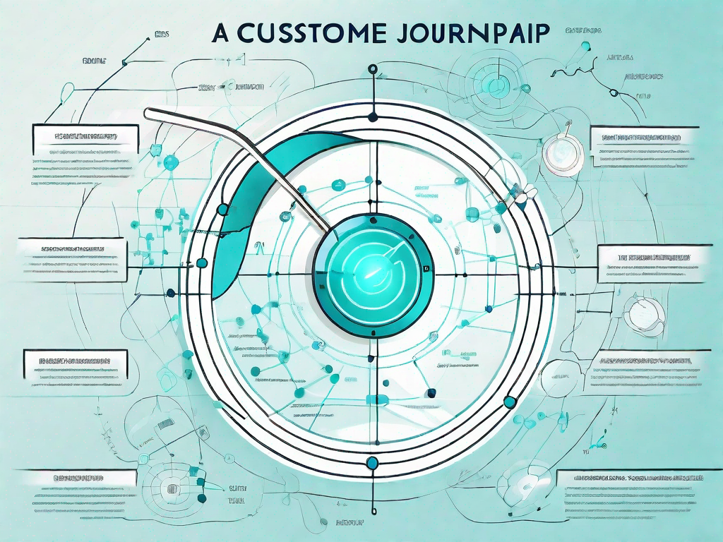 A customer journey map with various paths