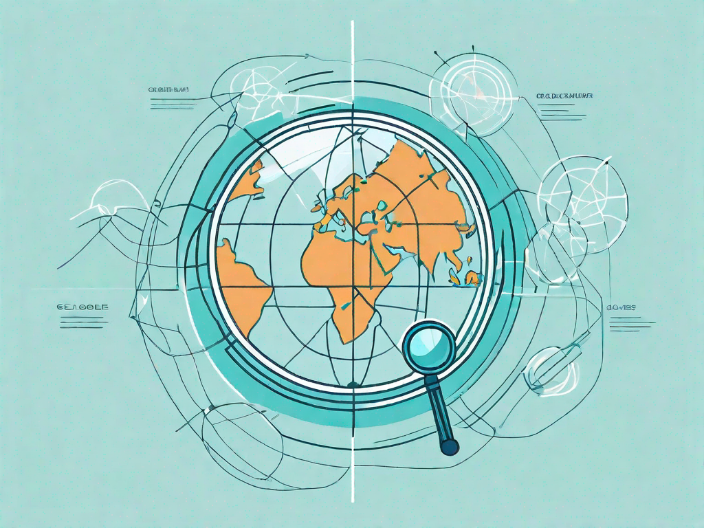 A globe with various interconnected pathways symbolizing customer journeys