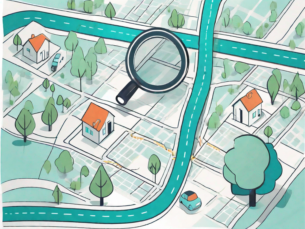 A road map with various checkpoints symbolizing stages of customer journey