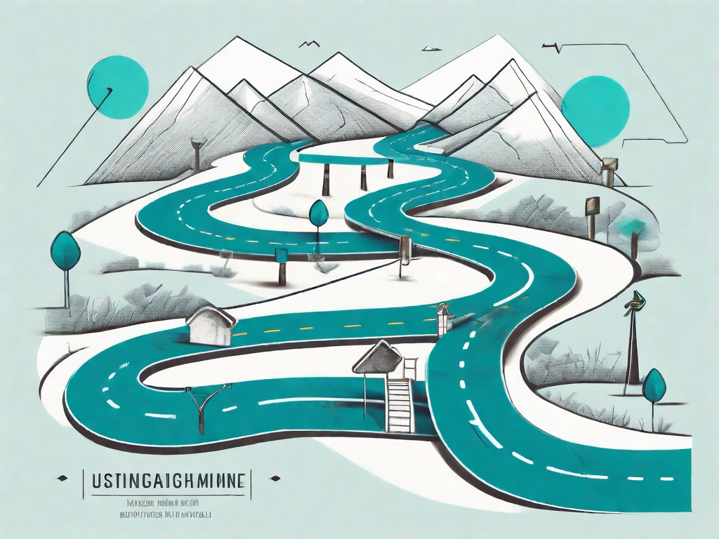 A road winding through a landscape symbolizing a customer journey