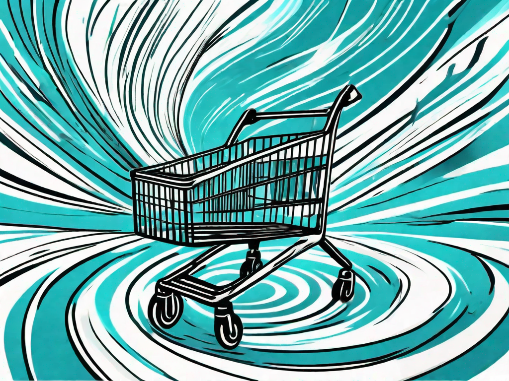 A shopping cart caught in a dynamic