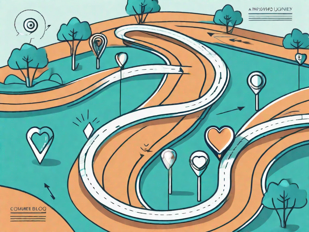 A winding road representing the customer journey