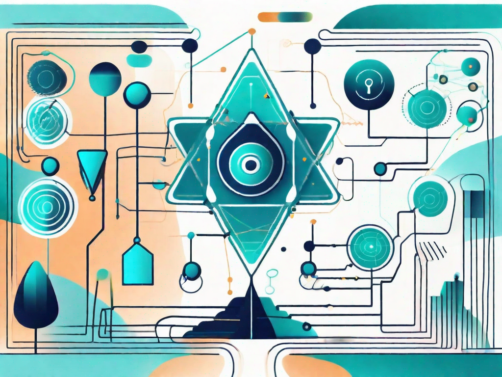 A quantum computer processing data in the form of colorful