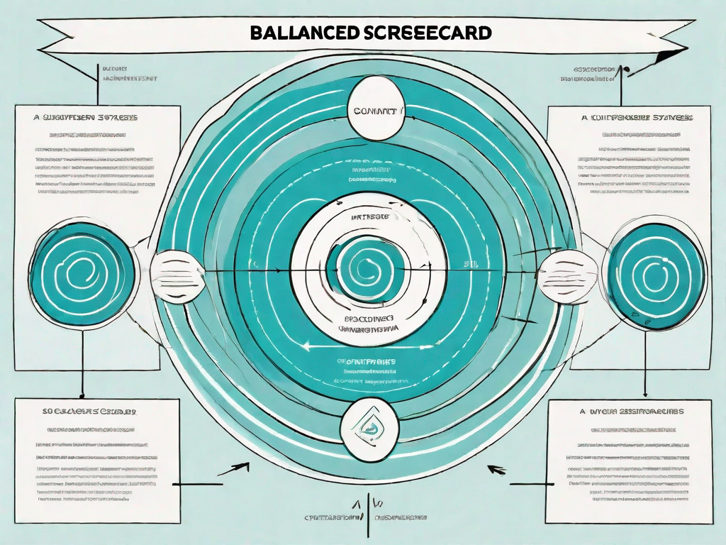 A balanced scorecard with various customer journey stages on one side