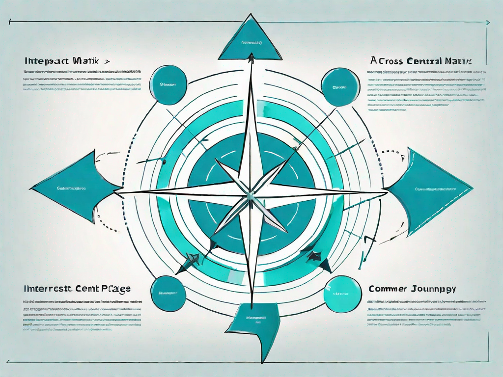 A cross-impact matrix in the shape of a compass