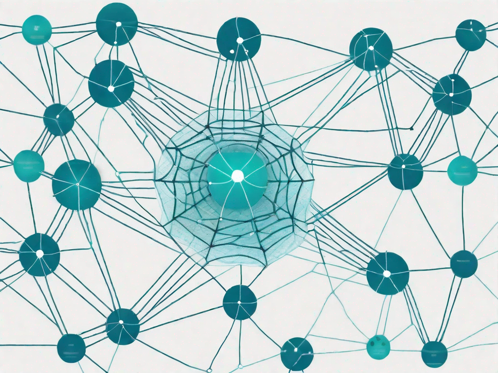 A complex web of interconnected nodes