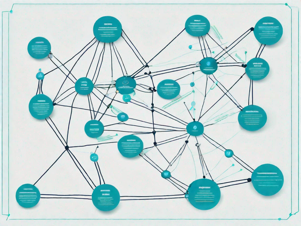 A complex web of interconnected nodes