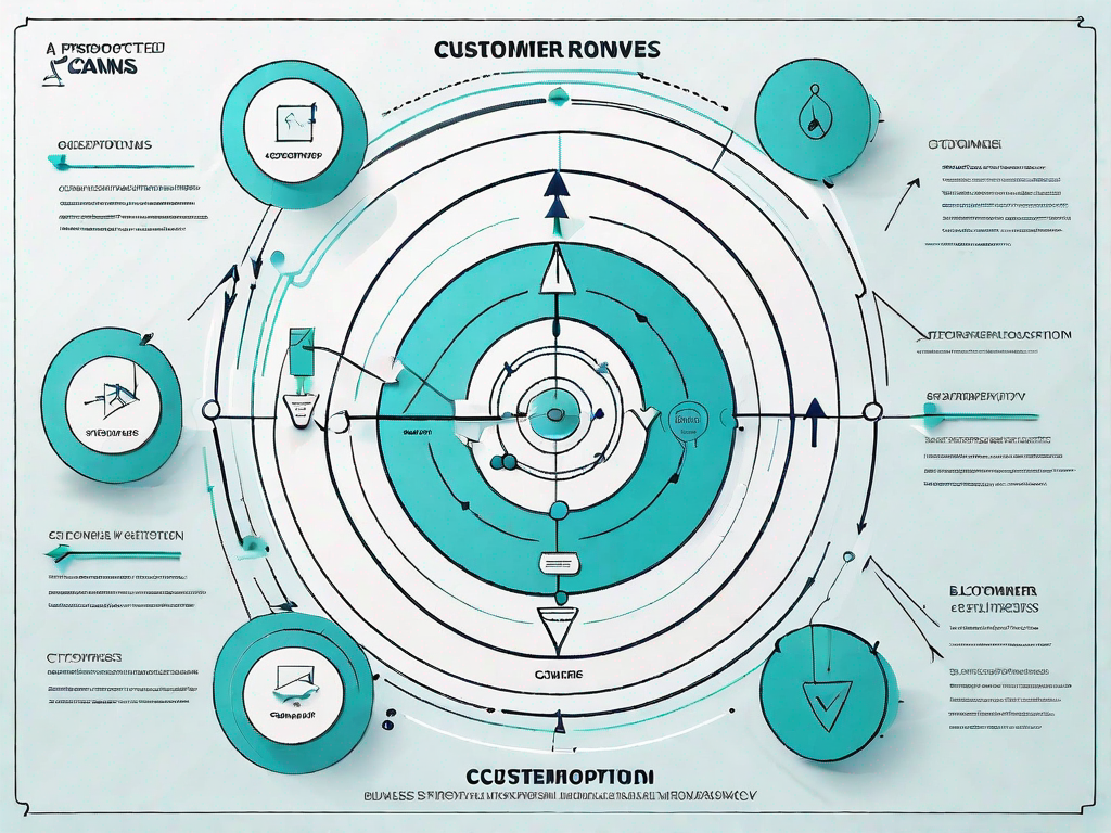 A business model canvas with various strategic elements like value proposition