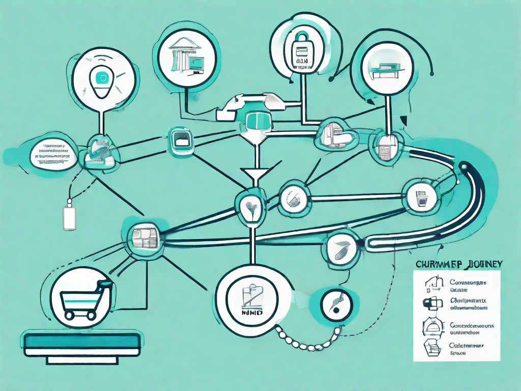 A mind map branching out from a central point