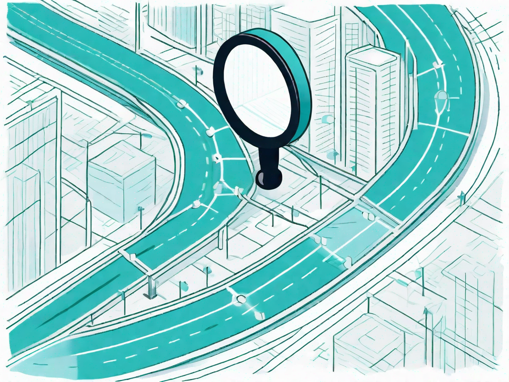 A roadmap with various decision-making points symbolized by intersecting paths