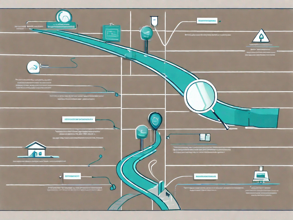 A roadmap with various stages symbolizing the customer journey