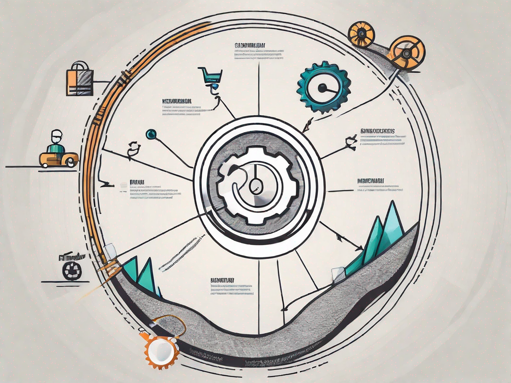 A winding path representing the customer journey