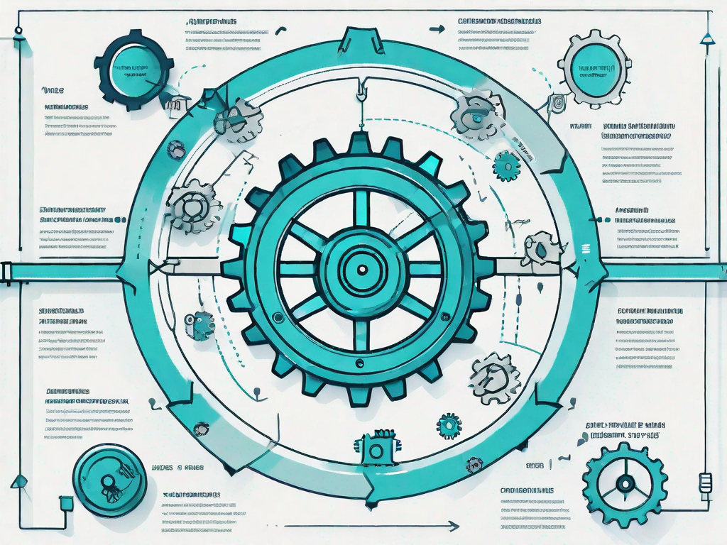 A symbolic customer journey map with various stages