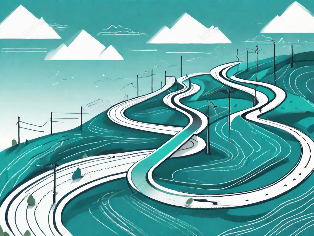 A winding path representing the customer journey