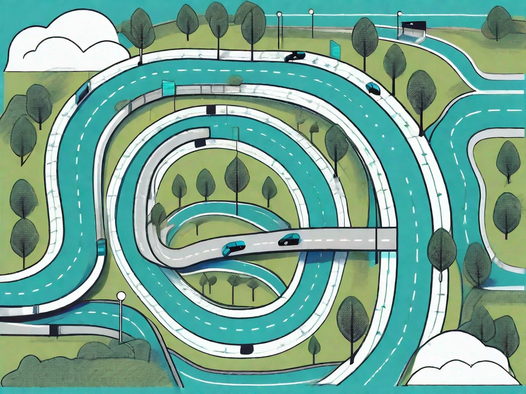 A winding road representing the customer journey