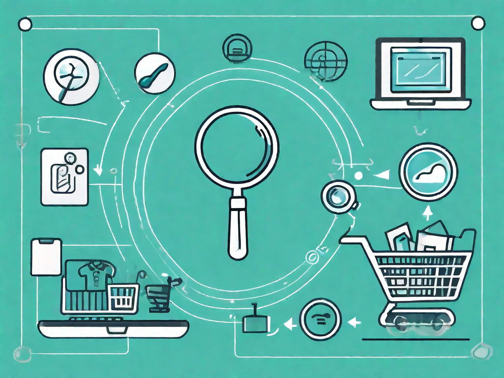 A copis diagram with various symbolic icons representing different stages of the customer journey