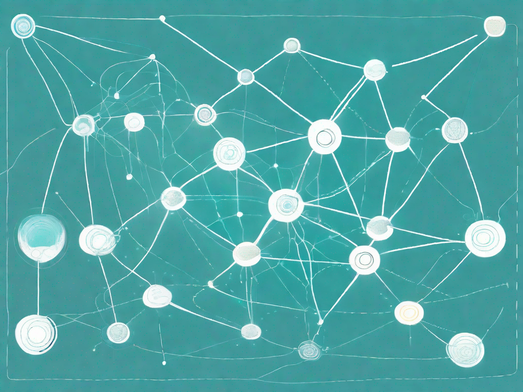 A complex network of paths representing a customer journey