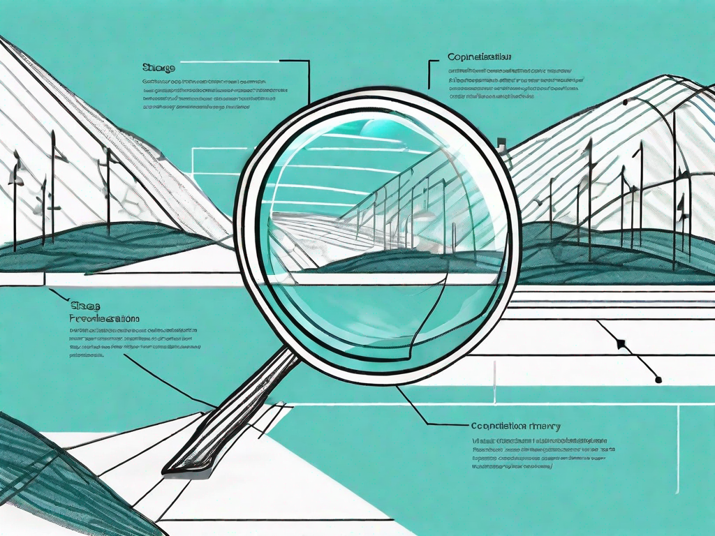 A symbolic journey path with various stages marked