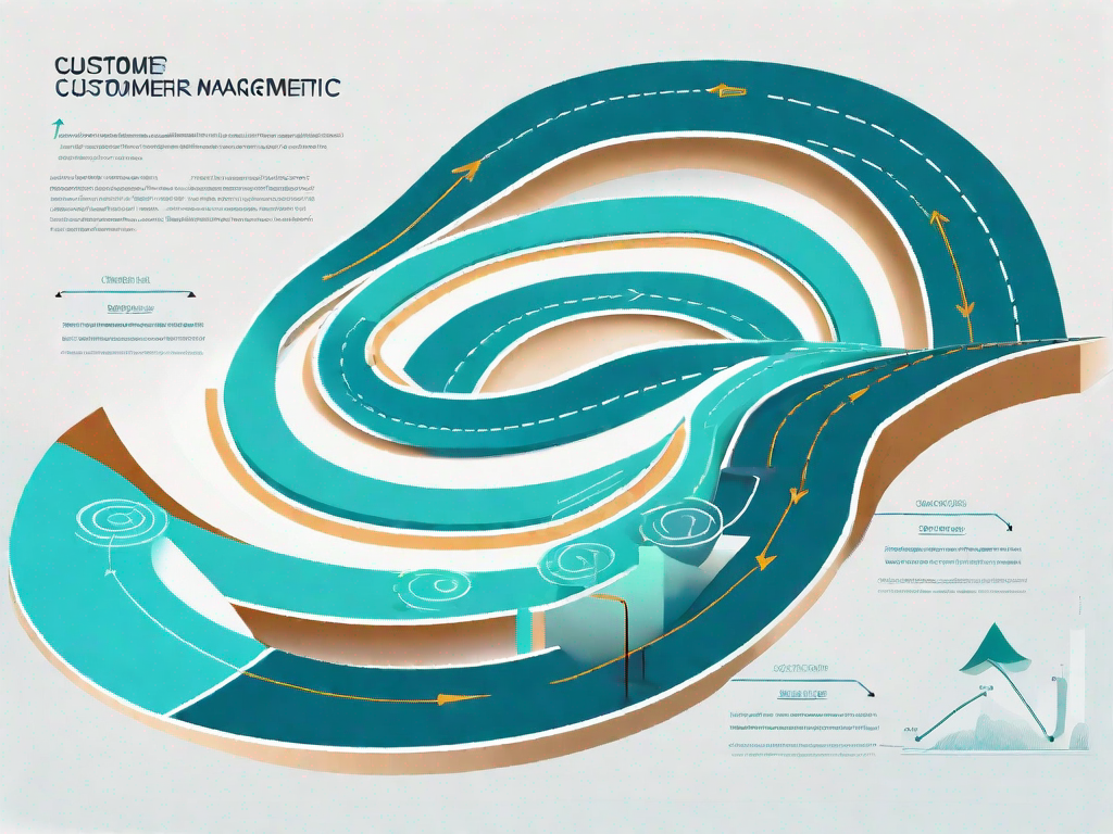 A winding path symbolizing the customer journey