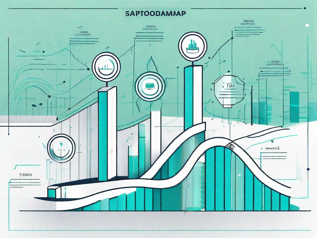 A roadmap with various milestones symbolizing the customer journey