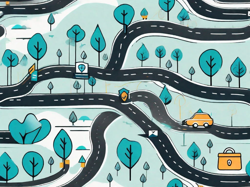 A winding road representing the customer journey