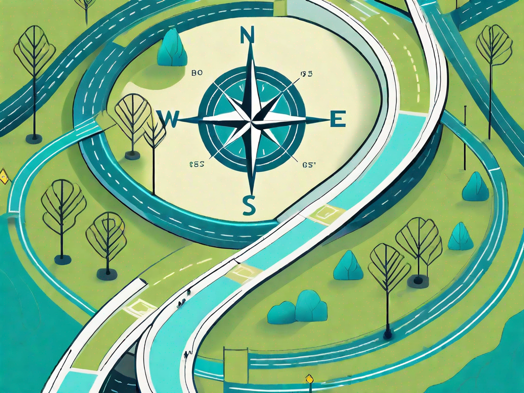 A winding road representing the customer journey