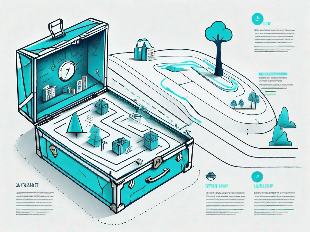 A roadmap with various features as landmarks