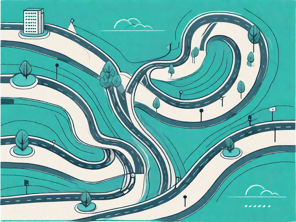 A winding road representing the customer journey