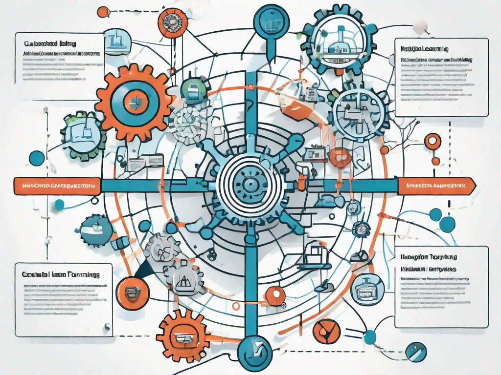 A map with various touchpoints marked on it