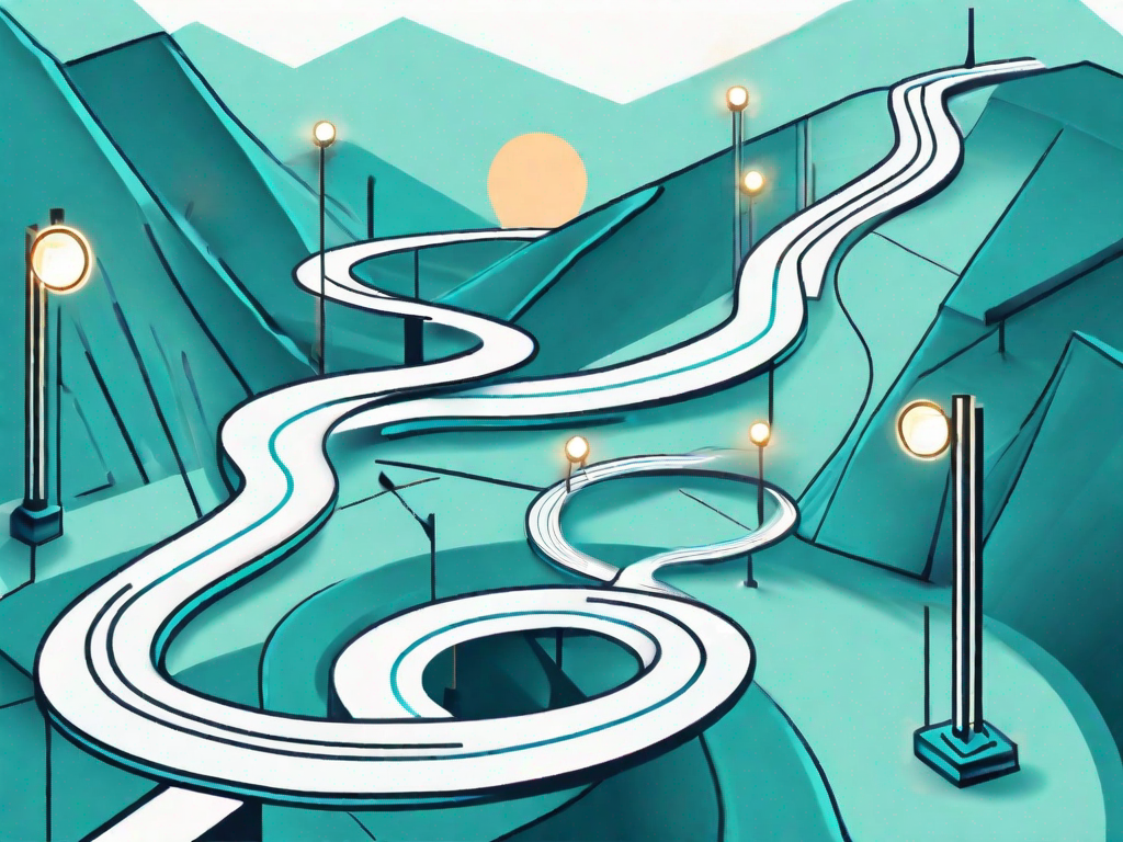 A winding path representing the customer journey