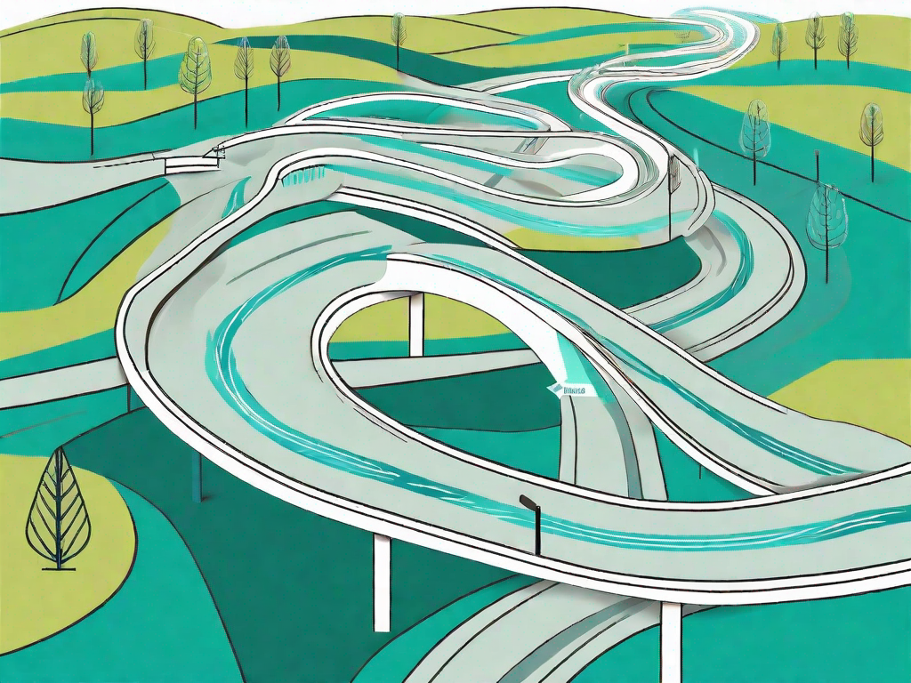 A winding road representing the customer journey